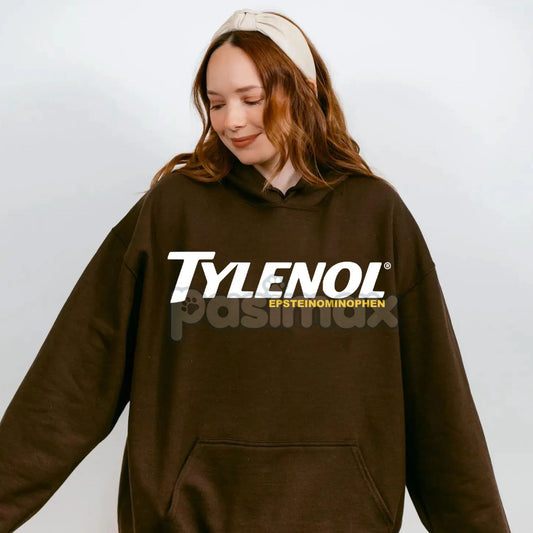 Funny Tylenol Epsteinaminophen Hoodie – Dark Humor Satire Pullover, Edgy Commentary Top-Pasimax