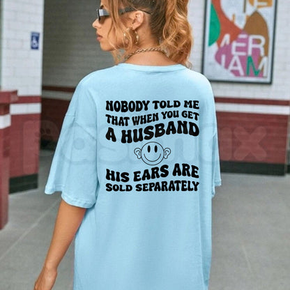 Funny Wife Marriage Humor Husband T-Shirt – Relatable Sarcastic Couple Graphic Tee-Pasimax