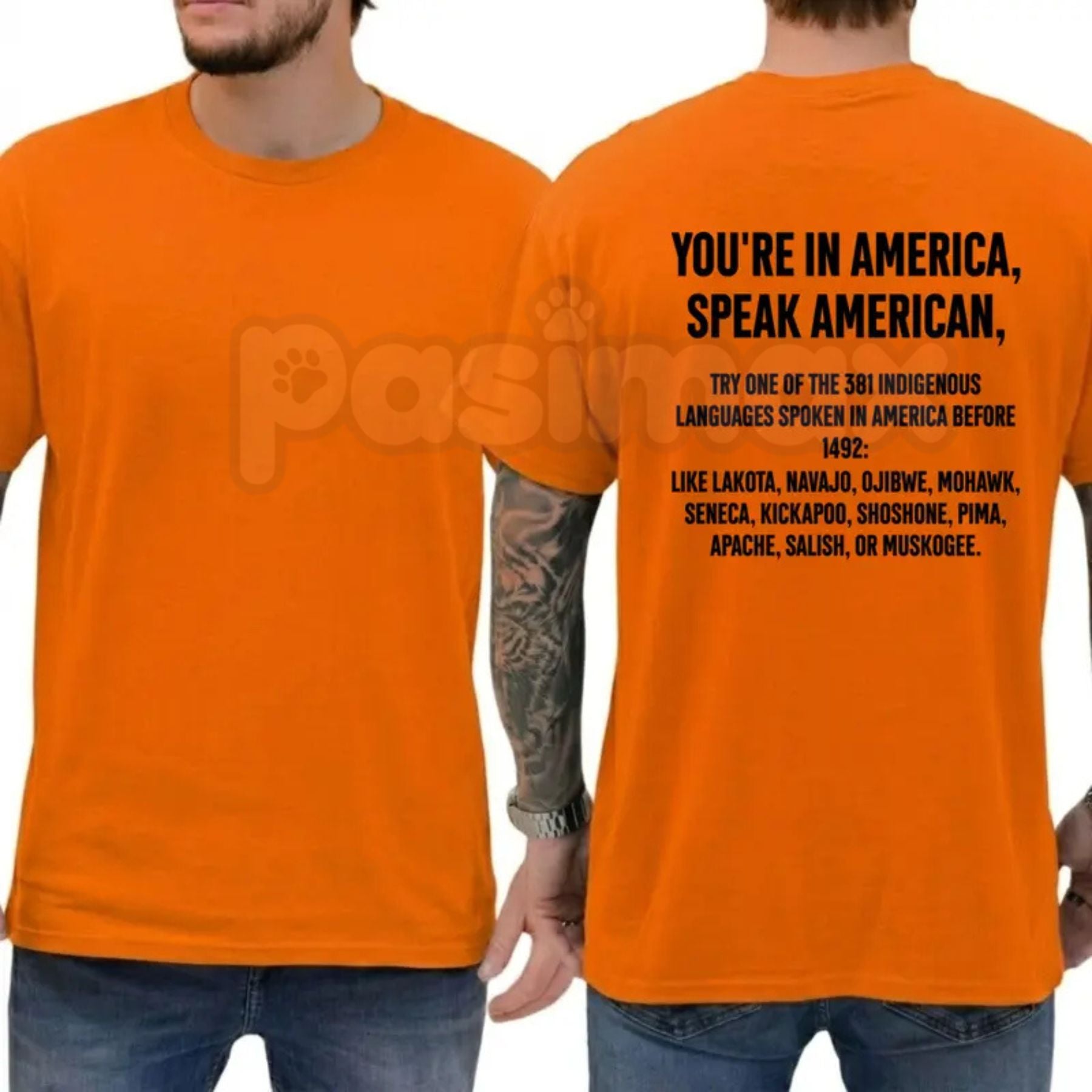 Funny "You're In America Speak American" T-Shirt – Sarcastic Patriotic Satire Graphic Tee-Pasimax