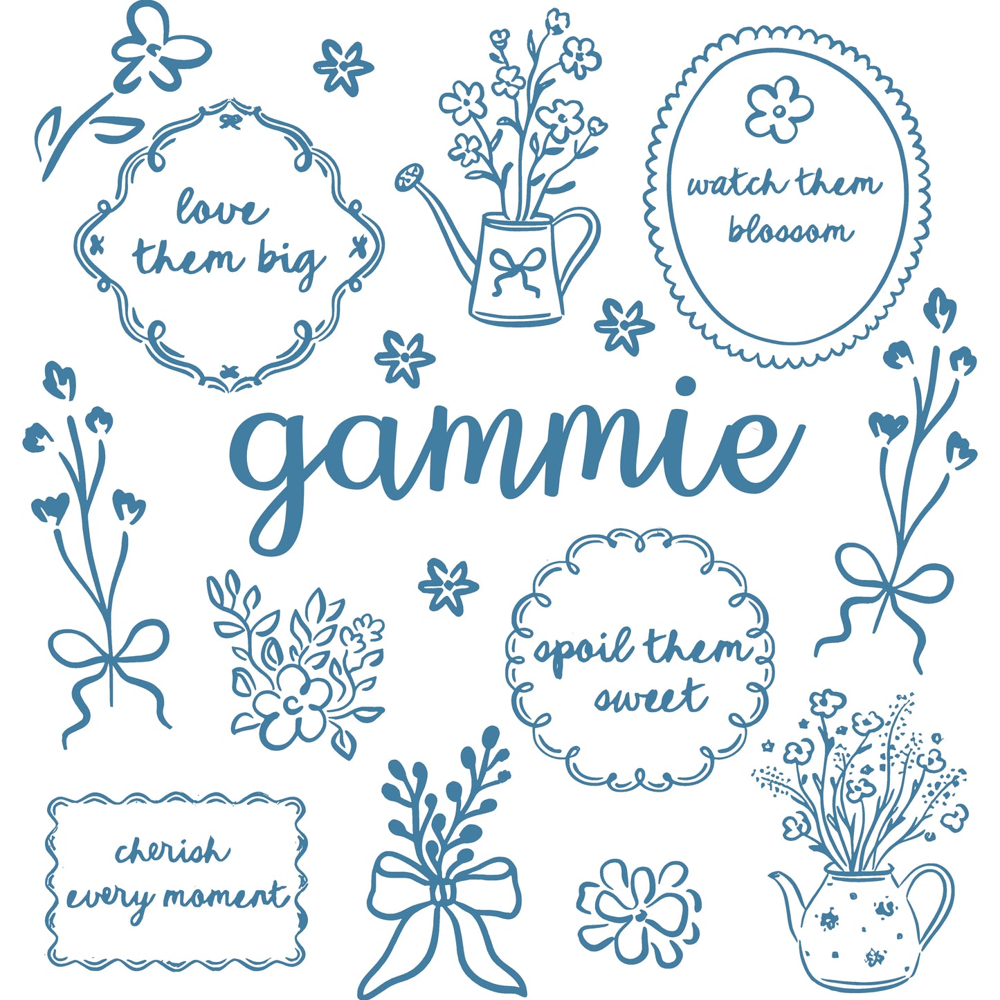 Comfort Colors® Custom Floral Grandma T-Shirt – Personalized Floral Mama Shirt, Aesthetic Wildflower Grandmother Gift, Trendy Spring Garden Tee