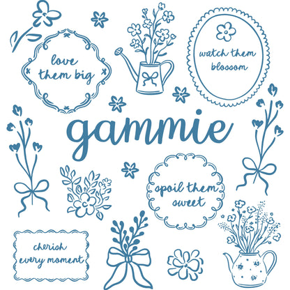 Comfort Colors® Custom Floral Grandma T-Shirt – Personalized Floral Mama Shirt, Aesthetic Wildflower Grandmother Gift, Trendy Spring Garden Tee