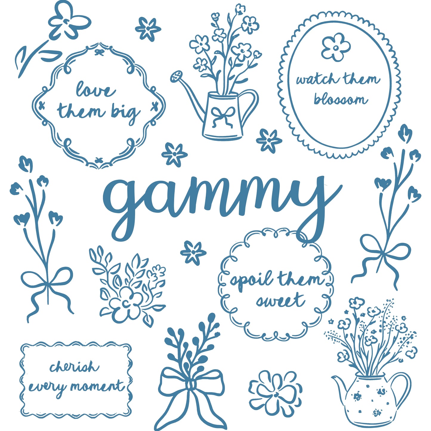 Comfort Colors® Custom Floral Grandma T-Shirt – Personalized Floral Mama Shirt, Aesthetic Wildflower Grandmother Gift, Trendy Spring Garden Tee