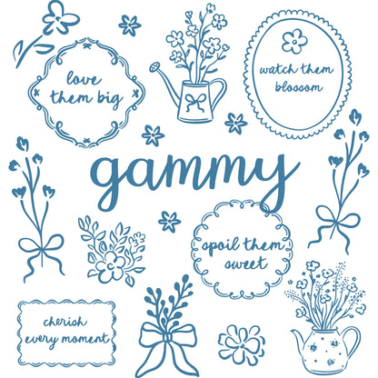 Comfort Colors® Custom Floral Grandma T-Shirt – Personalized Floral Mama Shirt, Aesthetic Wildflower Grandmother Gift, Trendy Spring Garden Tee