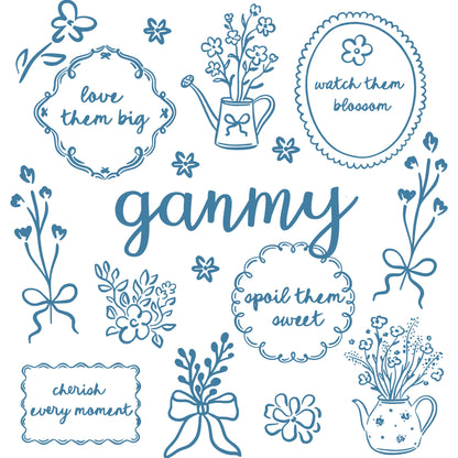 Comfort Colors® Custom Floral Grandma T-Shirt – Personalized Floral Mama Shirt, Aesthetic Wildflower Grandmother Gift, Trendy Spring Garden Tee