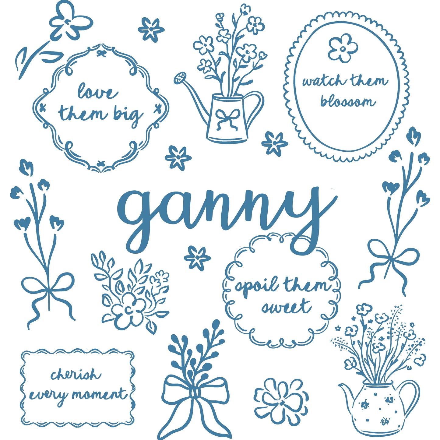 Comfort Colors® Custom Floral Grandma T-Shirt – Personalized Floral Mama Shirt, Aesthetic Wildflower Grandmother Gift, Trendy Spring Garden Tee