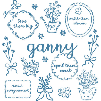 Comfort Colors® Custom Floral Grandma T-Shirt – Personalized Floral Mama Shirt, Aesthetic Wildflower Grandmother Gift, Trendy Spring Garden Tee