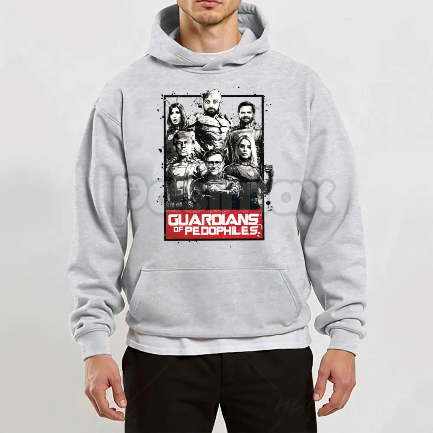 GOP Guardians of Pedos Statement Hoodie – Edgy Political Satire Pullover, Unisex Social Commentary Apparel-Pasimax