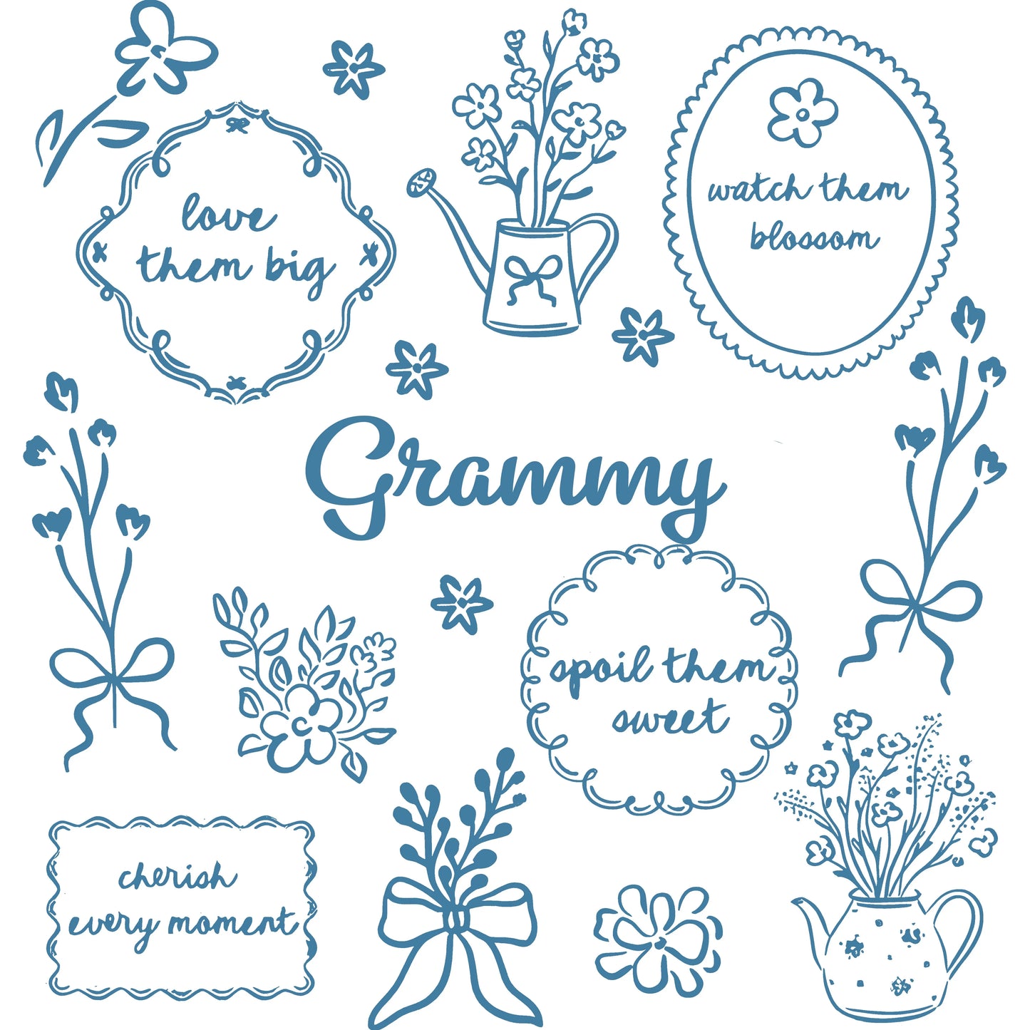 Comfort Colors® Custom Floral Grandma T-Shirt – Personalized Floral Mama Shirt, Aesthetic Wildflower Grandmother Gift, Trendy Spring Garden Tee