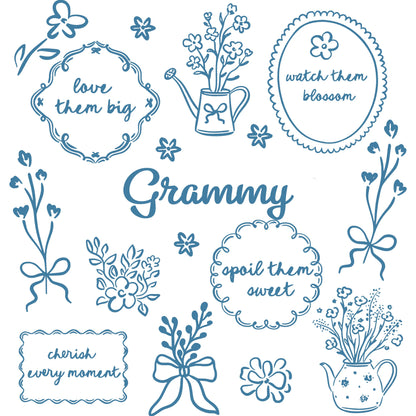 Comfort Colors® Custom Floral Grandma T-Shirt – Personalized Floral Mama Shirt, Aesthetic Wildflower Grandmother Gift, Trendy Spring Garden Tee