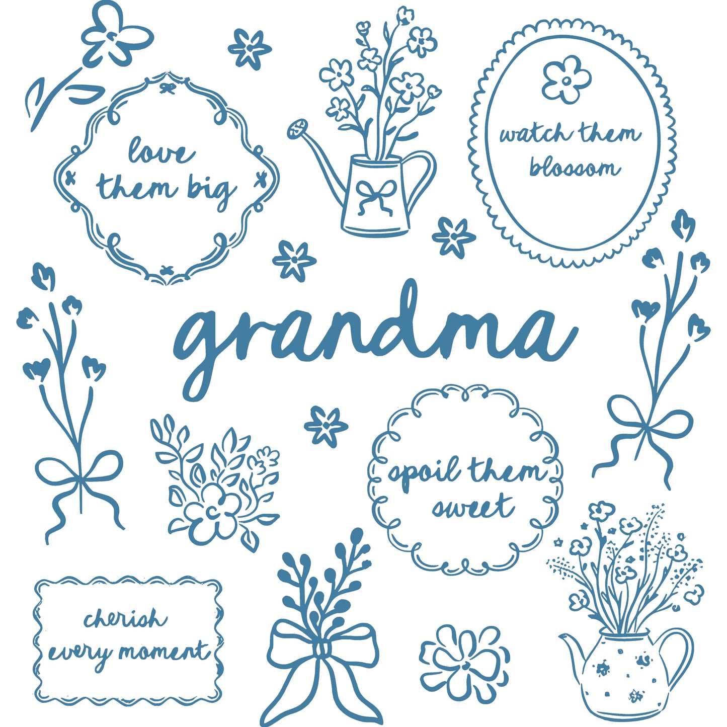 Comfort Colors® Custom Floral Grandma T-Shirt – Personalized Floral Mama Shirt, Aesthetic Wildflower Grandmother Gift, Trendy Spring Garden Tee