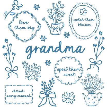 Comfort Colors® Custom Floral Grandma T-Shirt – Personalized Floral Mama Shirt, Aesthetic Wildflower Grandmother Gift, Trendy Spring Garden Tee