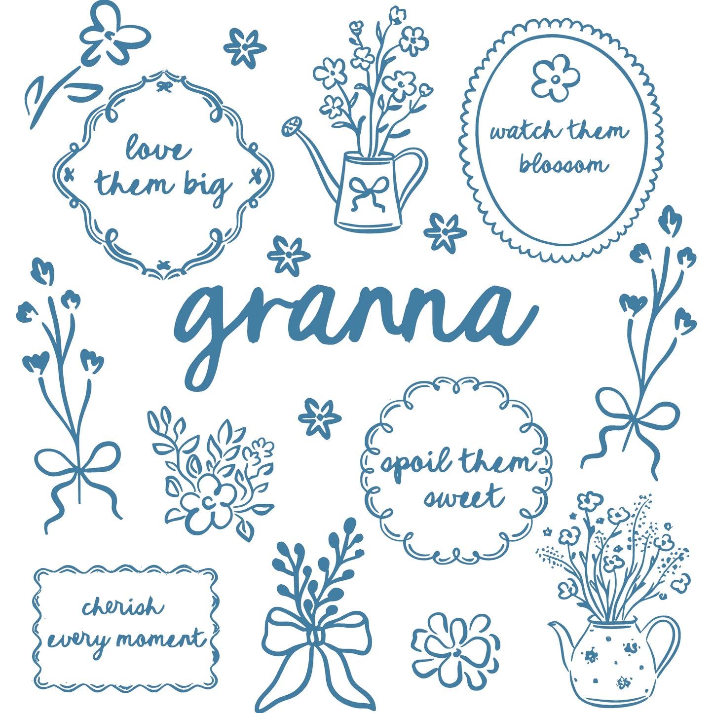 Comfort Colors® Custom Floral Grandma T-Shirt – Personalized Floral Mama Shirt, Aesthetic Wildflower Grandmother Gift, Trendy Spring Garden Tee