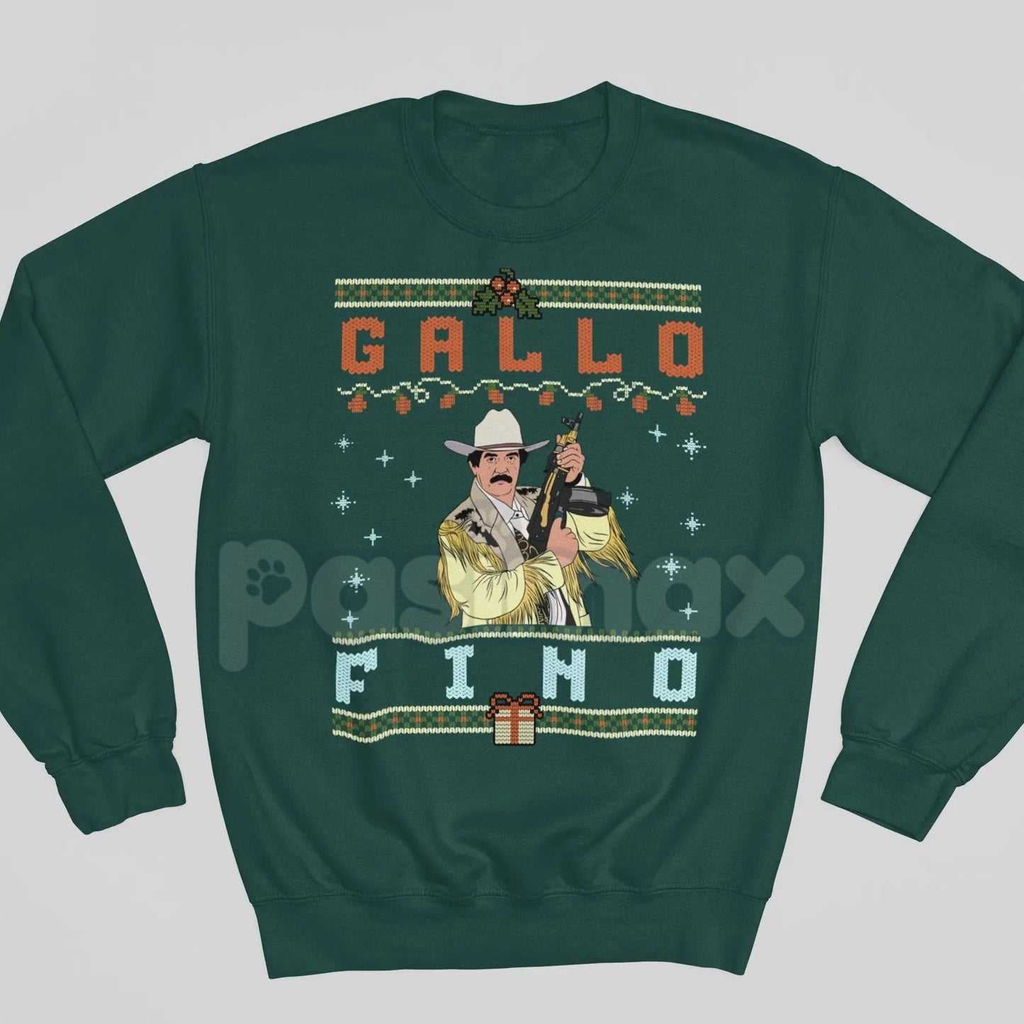 "Gallo Fino" Sweatshirt | Classy Fine Rooster Spanish Idiom Crewneck | Dapper Latino Statement Apparel-Pasimax