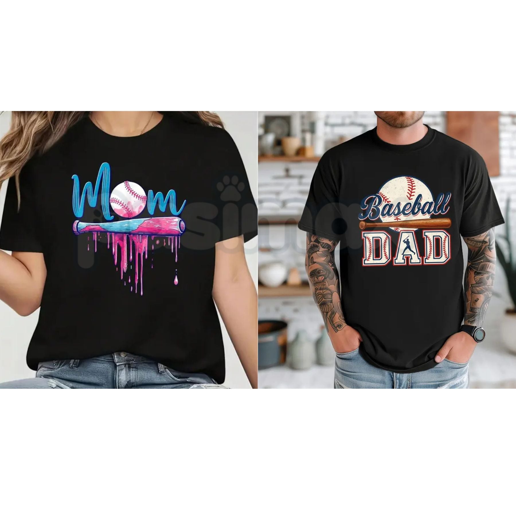 "Game Day Hero" Baseball Mom & Dad T-Shirt – Proud Baseball Parent Graphic Tee, Premium 100% Cotton Sports Fan Top, Soft Lived-In Heavyweight Bleacher Style Shirt, Made in USA-Pasimax