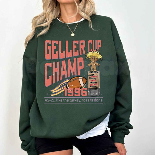 Geller Bowl Friendsgiving Sweatshirt | Retro Friends Thanksgiving Graphic Crewneck-Pasimax