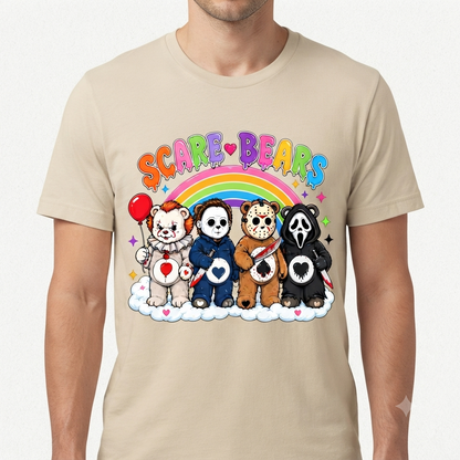 Scare Bears Cute Halloween T-Shirt – Spooky Creepy Care Bear Unisex Graphic Tee