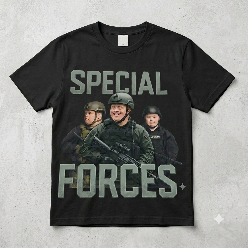 Funny Special Forces Meme T-Shirt – Edgy Internet Humor Retro Tactical Unisex Graphic Tee