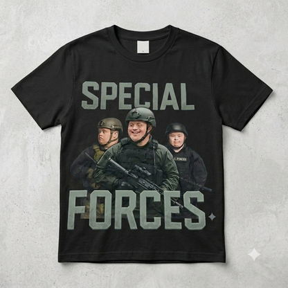 Funny Special Forces Meme T-Shirt – Edgy Internet Humor Retro Tactical Unisex Graphic Tee