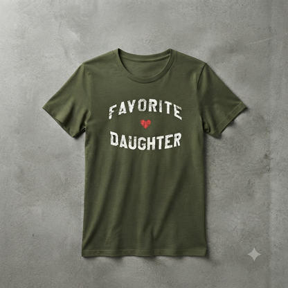 The Favorite Daughter T-Shirt – Funny Sarcastic Family Humor Unisex Tee
