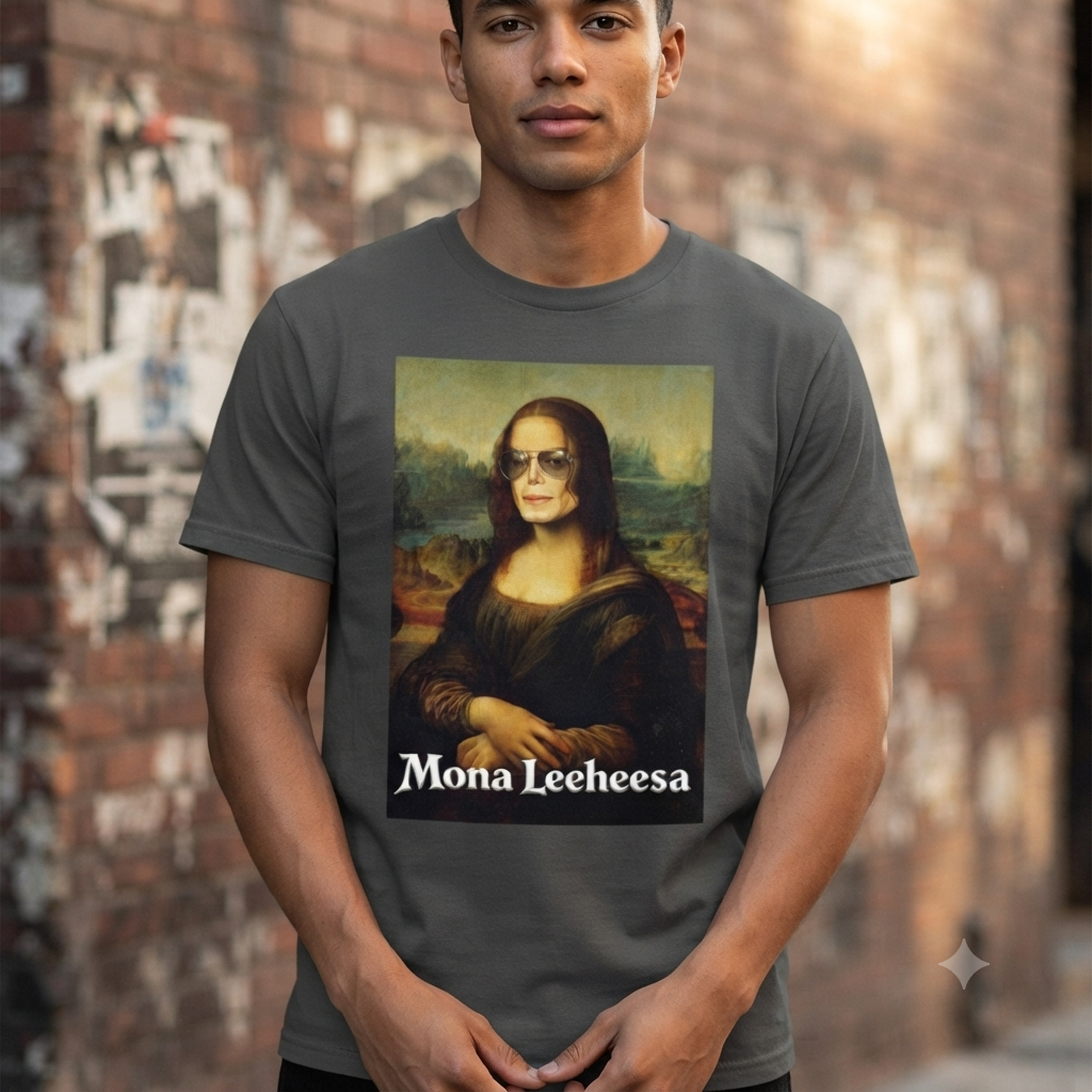 Mona Leeheesa T-Shirt – Funny MJ Hee Hee Pop Culture Unisex Cotton Graphic Tee