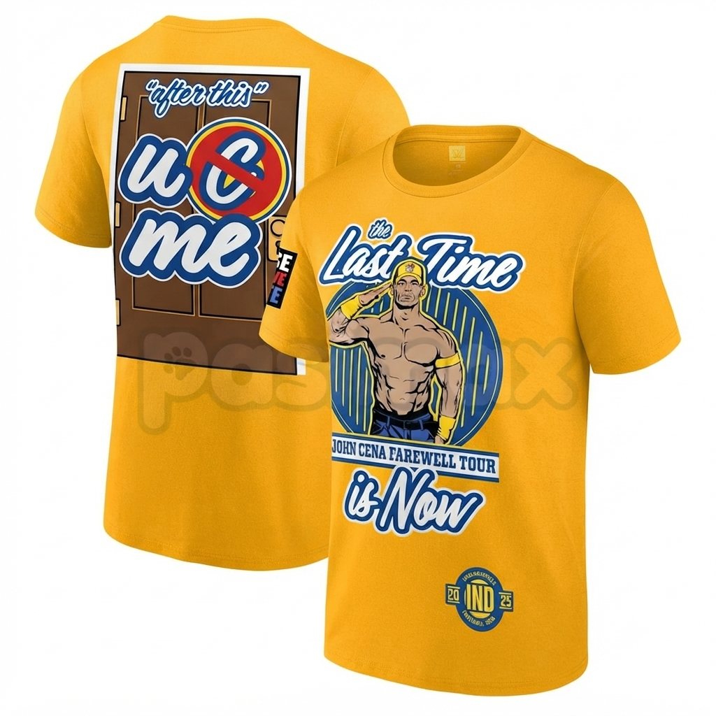 JOHN CENA Farewell Tour 2025 Collection T-Shirt - WWE Wrestling Legend Commemorative Tee, Hustle Loyalty Respect Fan Apparel, Never Give Up Nostalgia Gift