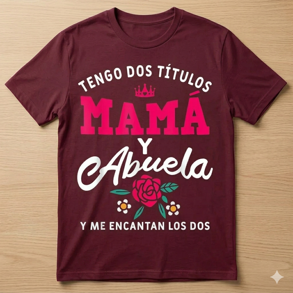 "Tengo Tanto Tiempo" Spanish Grandma T-Shirt – Funny Mama y Abuela Floral Crown Tee, Premium 100% Cotton Hispanic Heritage Top, Soft Lived-In Heavyweight Latina Matriarch Shirt, Made in USA