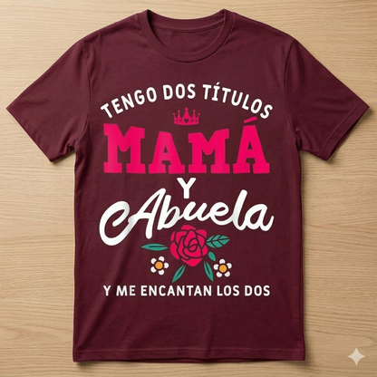 "Tengo Tanto Tiempo" Spanish Grandma T-Shirt – Funny Mama y Abuela Floral Crown Tee, Premium 100% Cotton Hispanic Heritage Top, Soft Lived-In Heavyweight Latina Matriarch Shirt, Made in USA