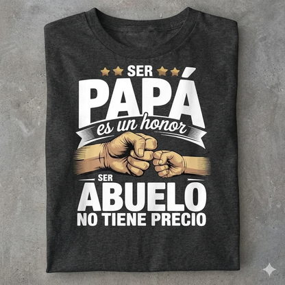 Camiseta de Hombre Ser Papa Es Un Honor Ser Abuelo – Regalo de Día del Padre Retro Grandpa Graphic Tee
