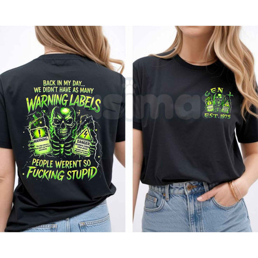 Generation X Back In My Day Skull T-Shirt – Custom Year Gen X Unisex Cotton Tee-Pasimax