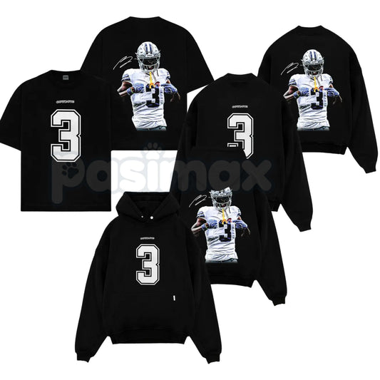 George Pickens 3 Celly For Cowboys Game Day Fits – Cotton Hoodie, Sweatshirt & T-Shirt-Pasimax