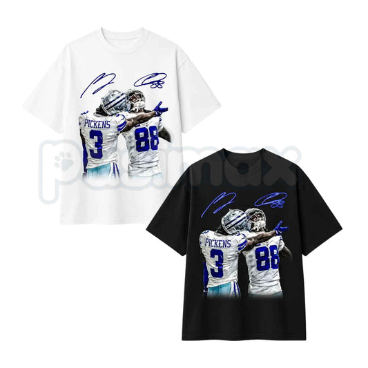 George Pickens & CeeDee Lamb We Dem Boyz T-Shirt – Dallas Football Unisex Cotton Graphic Tee-Pasimax