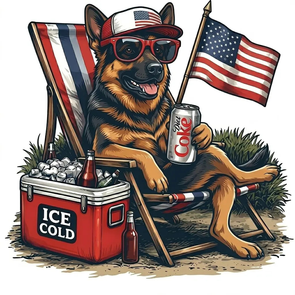 Comfort Colors® 50+ Dog Funny 4th of July T-Shirt – Retro Labrador Retriever Diet Coke Graphic Tee, Patriotic Animal Meme Shirt, Vintage USA Dog Lover Top