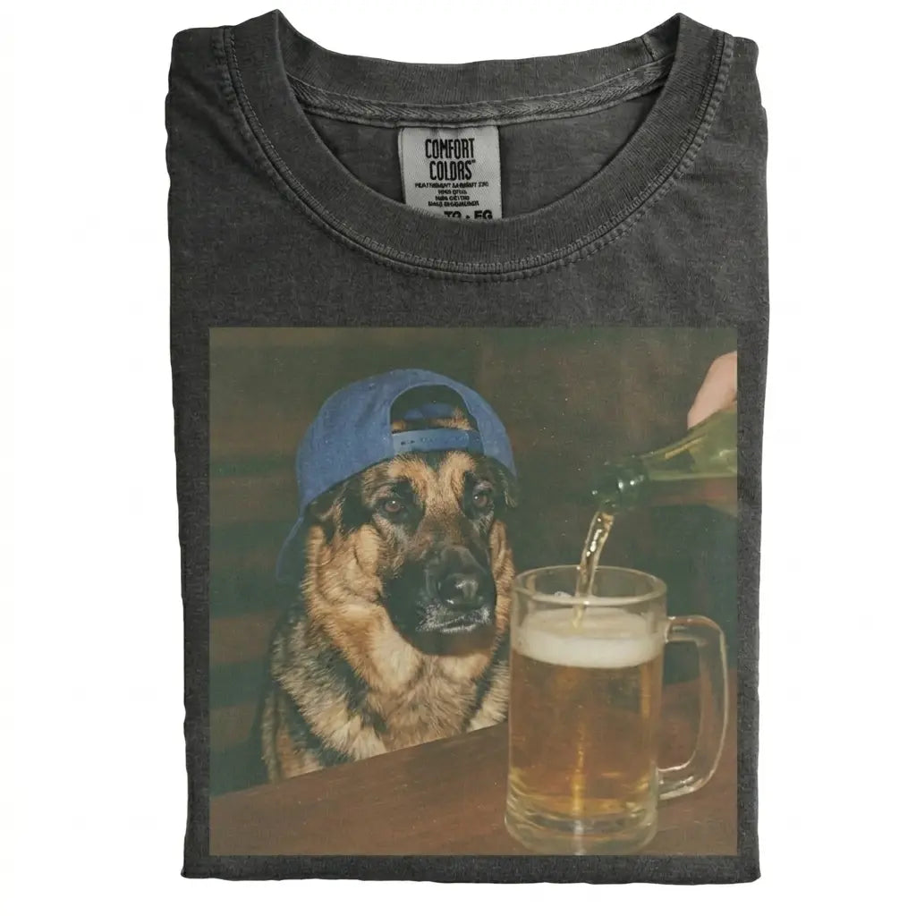 Comfort Colors® Custom Dog Breeds Beer T-Shirt – Vintage 90s Funny Edgy Dog Meme Tee, Aesthetic Brewery Lover Dog Dad Gift Shirt