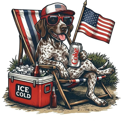 Comfort Colors® 50+ Dog Funny 4th of July T-Shirt – Retro Labrador Retriever Diet Coke Graphic Tee, Patriotic Animal Meme Shirt, Vintage USA Dog Lover Top