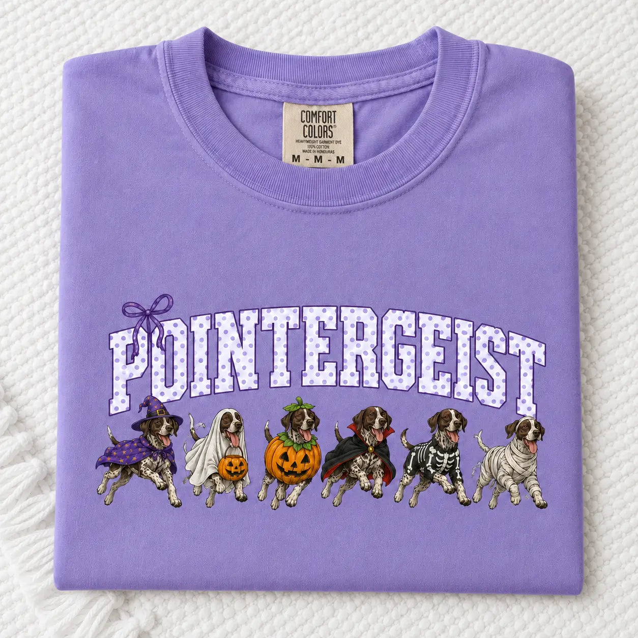Comfort Colors® Dog Breeds Halloween T-Shirt – Funny Dog Mom Spooky Season Graphic Tee, Vintage Pet Lover Unisex Top