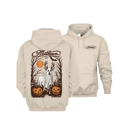 Ghost Deer Halloween Hoodie – Unisex 2-Side Hunting Graphic Pullover, Spooky Hunting Gear-Pasimax