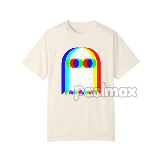 Ghost Trippy Vaporwave T-Shirt - Halloween Rave EDM Party Tee, Techno Music Apparel-Pasimax
