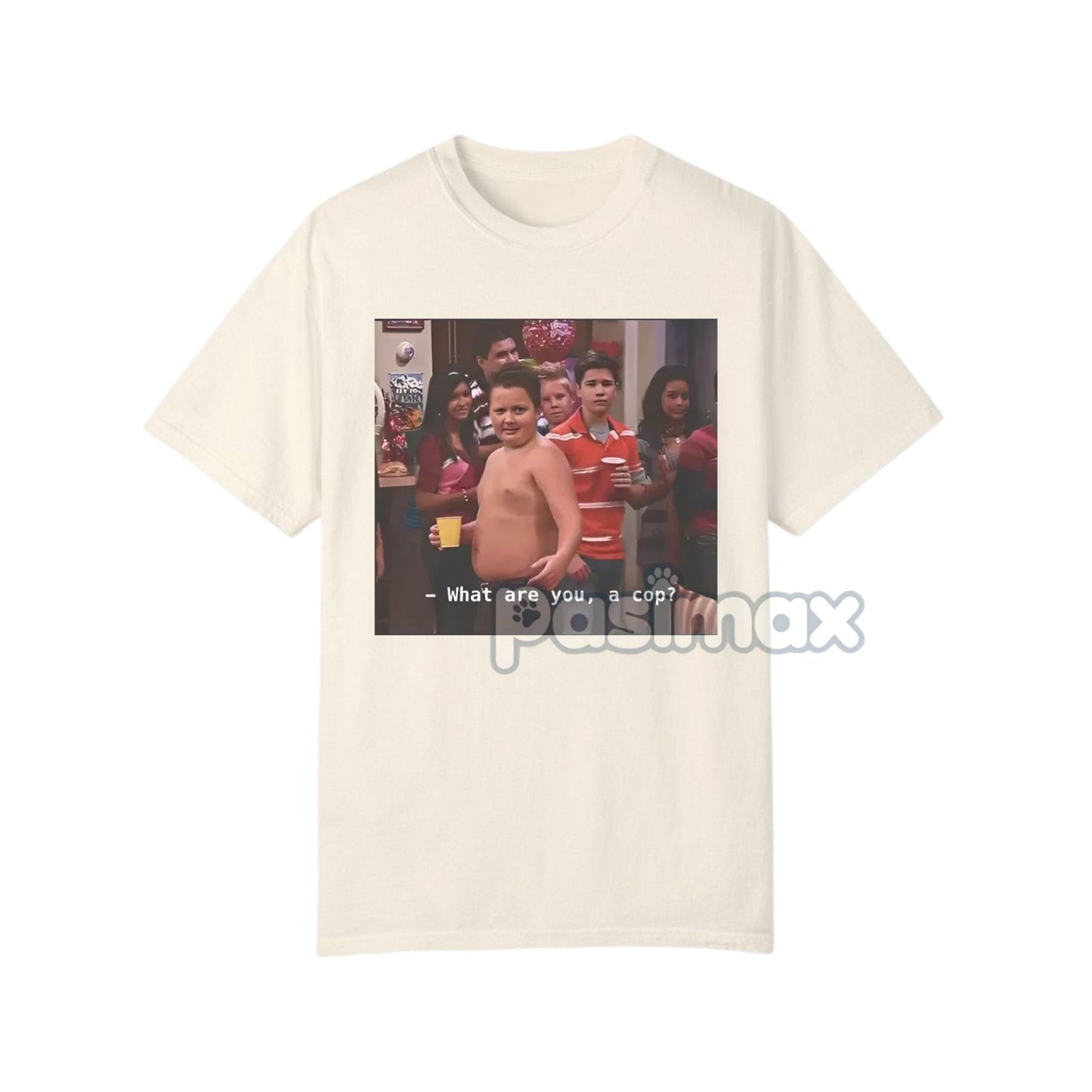 Gibby "What Are You A Cop" T-Shirt - Funny iCarly Quote Tee, Unisex Pop Culture Apparel-Pasimax