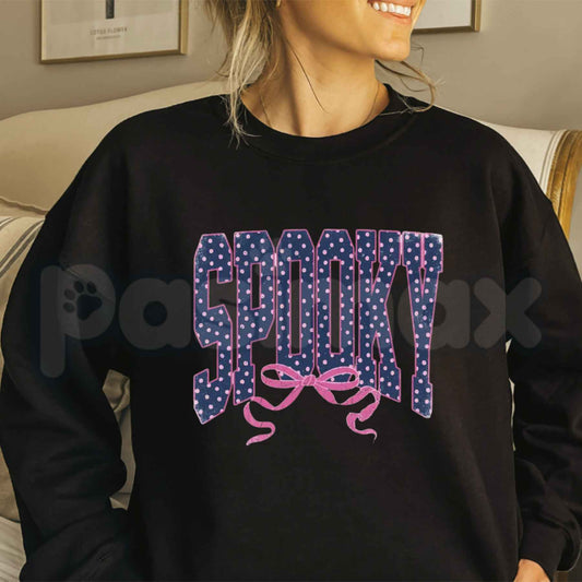 Girly Spooky Sweatshirt | Cute Pink Halloween Crewneck-Pasimax