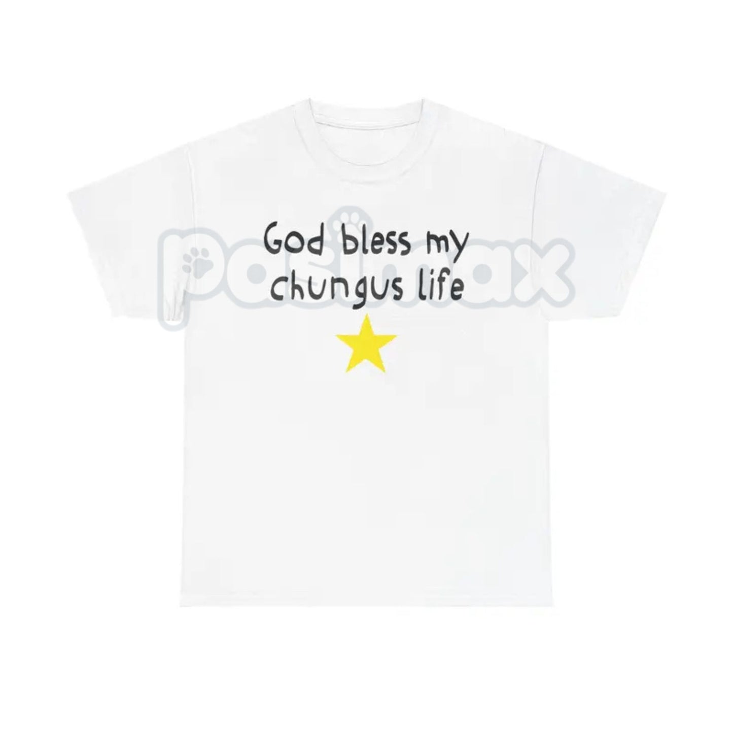 "God Bless My Chungus Life" Funny T-Shirt - Ironic Big Chungus Meme Tee, Sarcastic Religious Parody Shirt, Wholesome Internet Culture Apparel-Pasimax