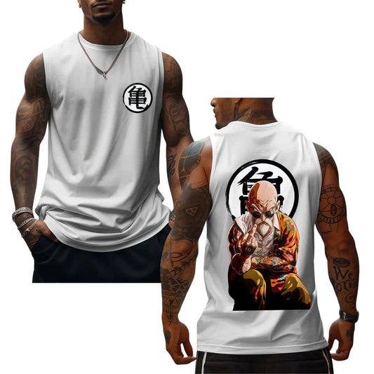 Goku Saiyan Tank Top – Dragon Ball Z 80s 90s Anime Graphic Tee, Unisex Summer Streetwear for Men & Women-Pasimax