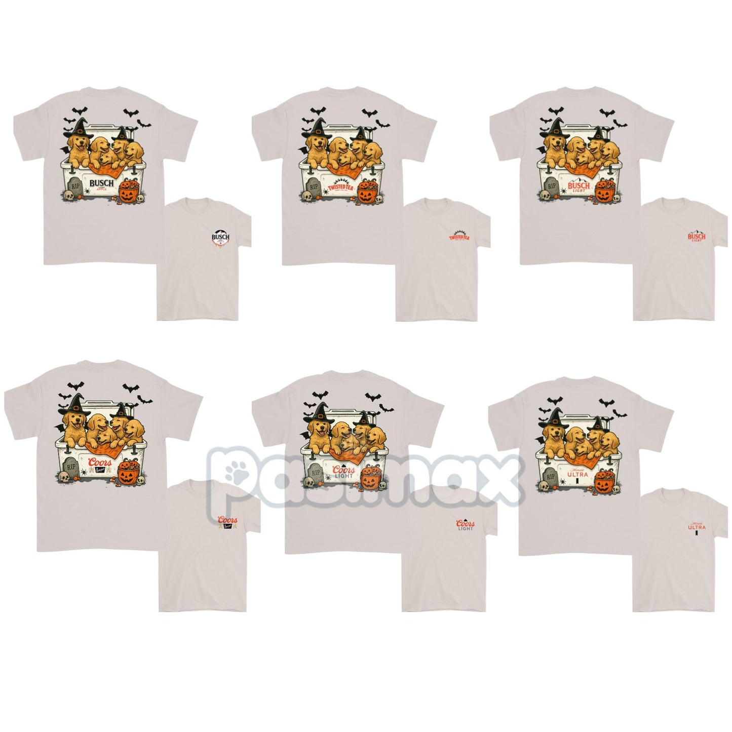 Golden Retriever & Beer T-Shirt - Dogs & Beer Funny Tee, Gift For Dog Lovers-Pasimax