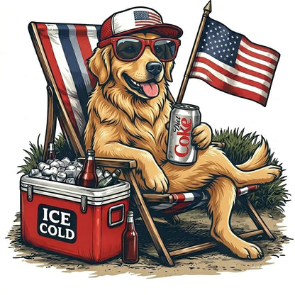 Comfort Colors® 50+ Dog Funny 4th of July T-Shirt – Retro Labrador Retriever Diet Coke Graphic Tee, Patriotic Animal Meme Shirt, Vintage USA Dog Lover Top