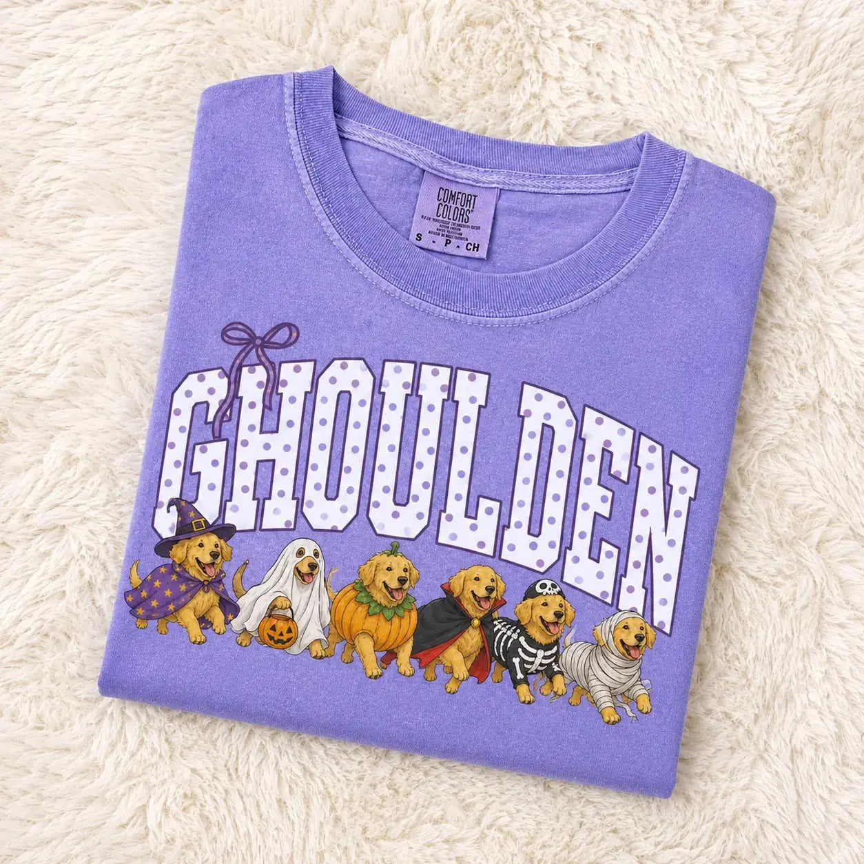 Comfort Colors® Dog Breeds Halloween T-Shirt – Funny Dog Mom Spooky Season Graphic Tee, Vintage Pet Lover Unisex Top