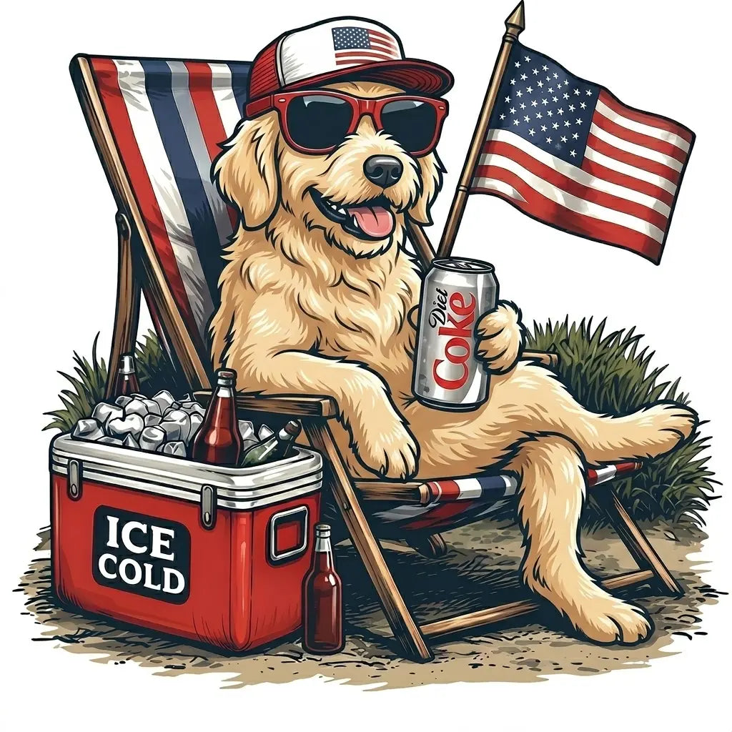 Comfort Colors® 50+ Dog Funny 4th of July T-Shirt – Retro Labrador Retriever Diet Coke Graphic Tee, Patriotic Animal Meme Shirt, Vintage USA Dog Lover Top