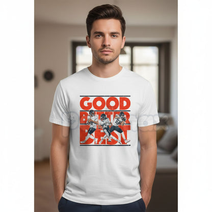 Good Better Best Bear Graphic Tee - Motivational Slogan T-Shirt, Perseverance and Strength Apparel, Continuous Improvement Top-Pasimax