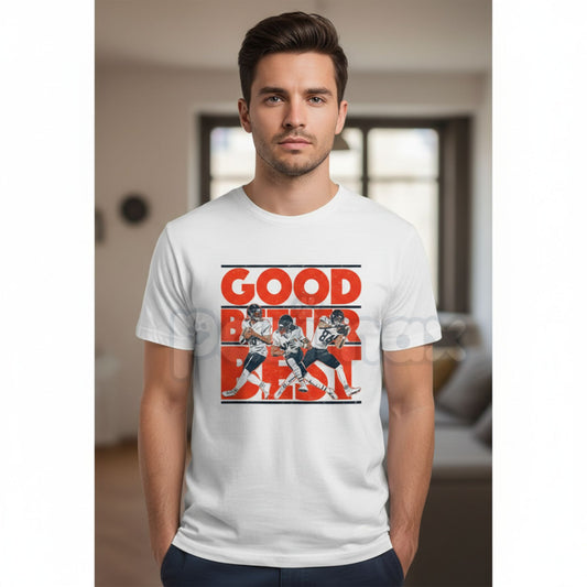 Good Better Best Bear Graphic Tee - Motivational Slogan T-Shirt, Perseverance and Strength Apparel, Continuous Improvement Top-Pasimax
