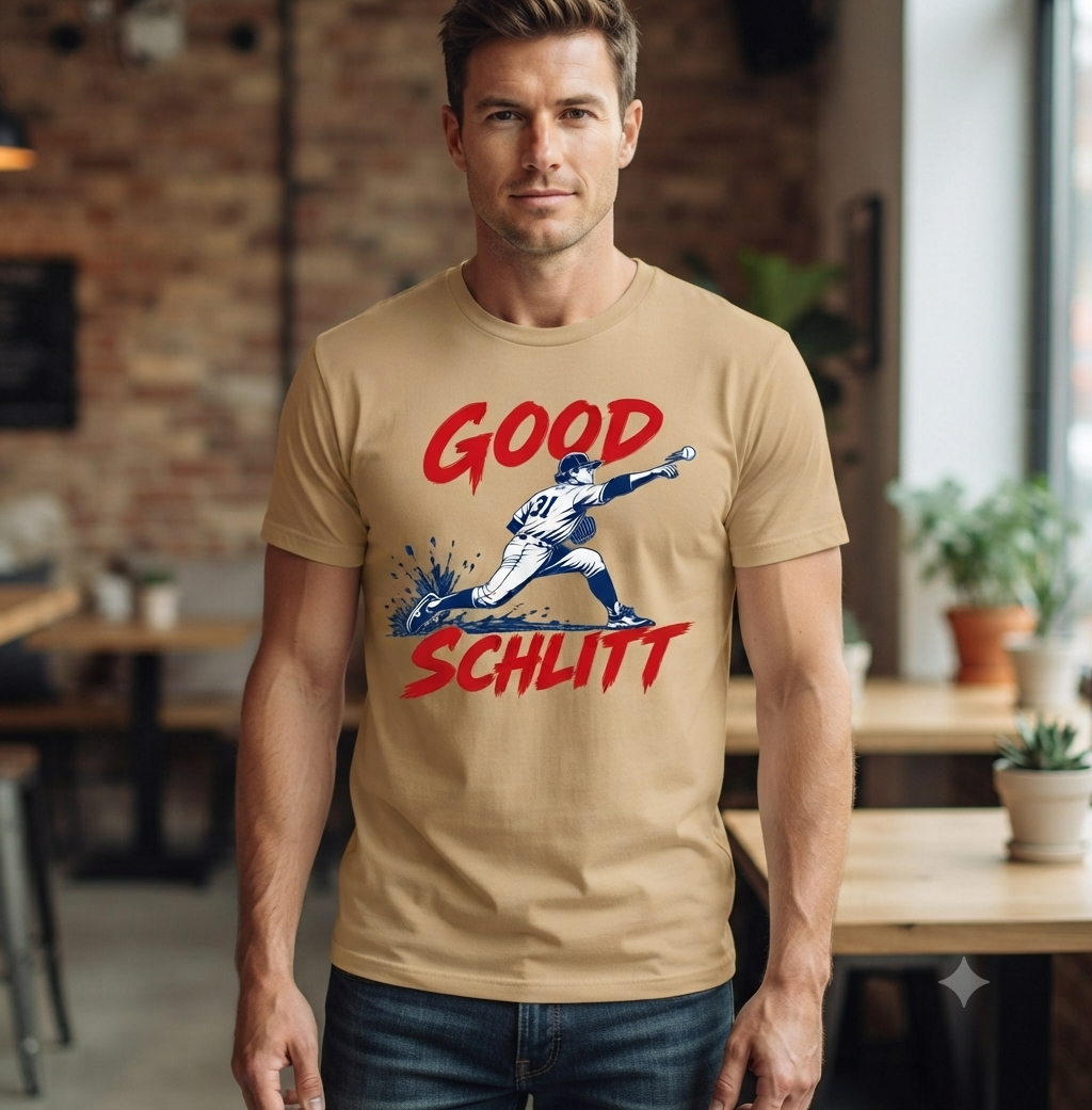 Good Schlitt Rookie Baseball Pitcher #31 T-Shirt – Funny Sports Unisex Tee-Pasimax