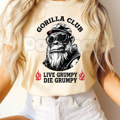 Gorilla Club Graphic T-Shirt – Retro Ape Streetwear Aesthetic Unisex Tee-Pasimax