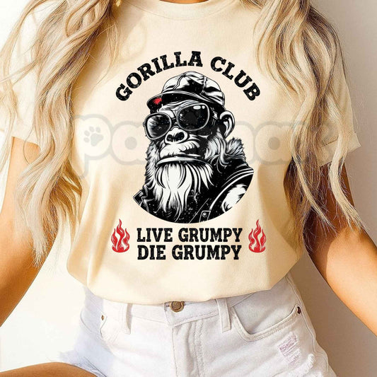 Gorilla Club Graphic T-Shirt – Retro Ape Streetwear Aesthetic Unisex Tee-Pasimax